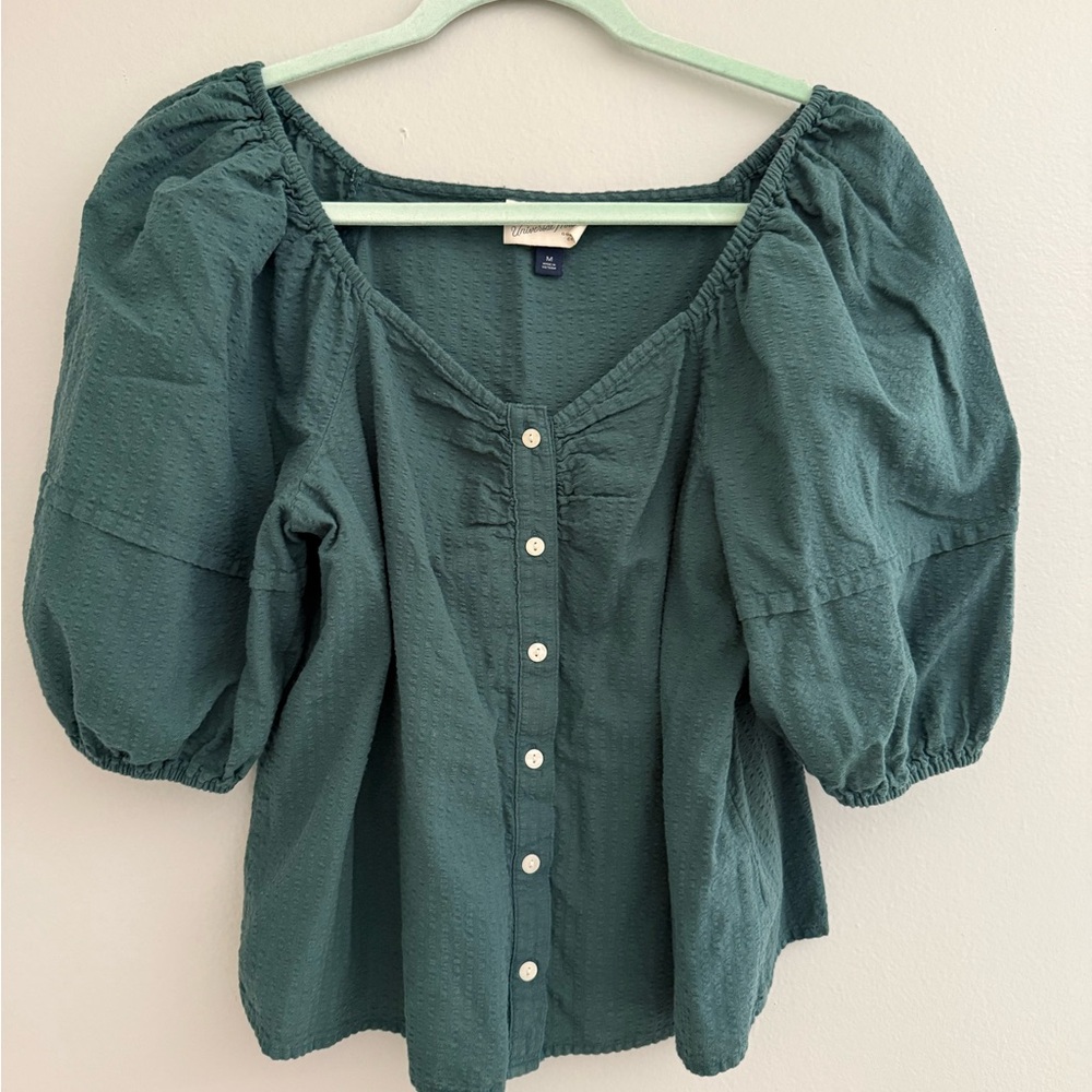 Universal Thread Teal Puff Sleeve Blouse